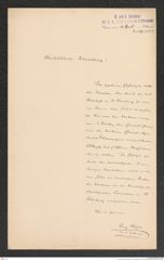 k.k. naturhistorisches Hofmuseum, Intendanzakten 1885-1896 (Hauer), Aktenzahl Z.269/1891, Seite 1